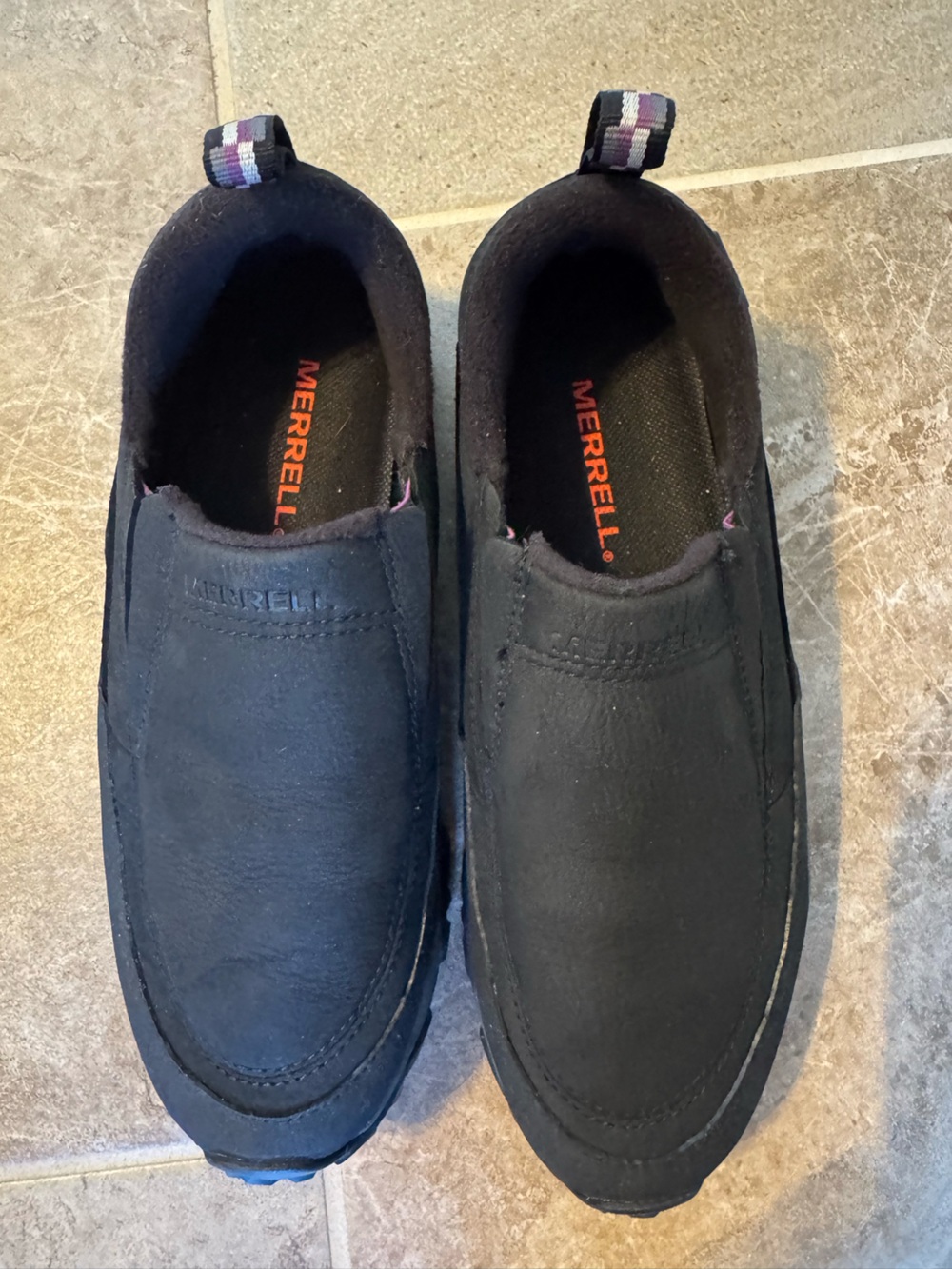 Merrell womens coldpack Slip-On Loafers Black size 8 wide NWOT